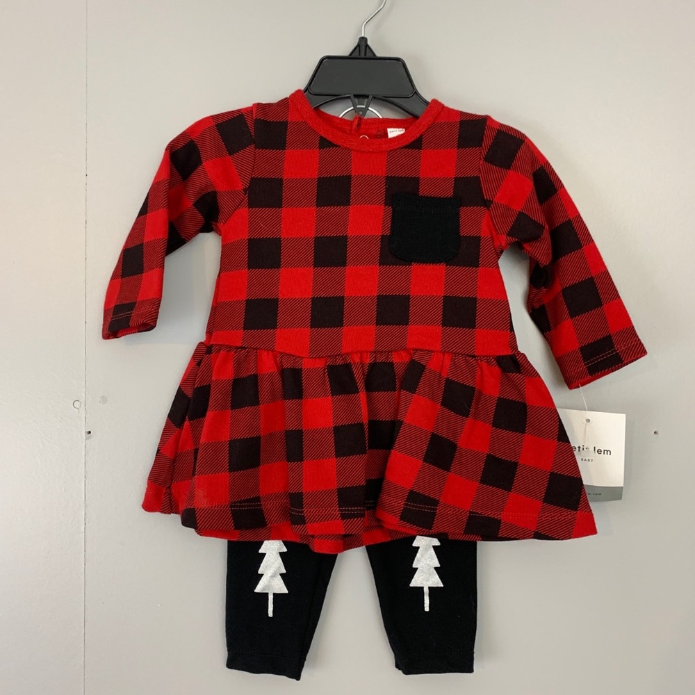 New! Petit Lem Baby Christmas Holiday Outfit 2